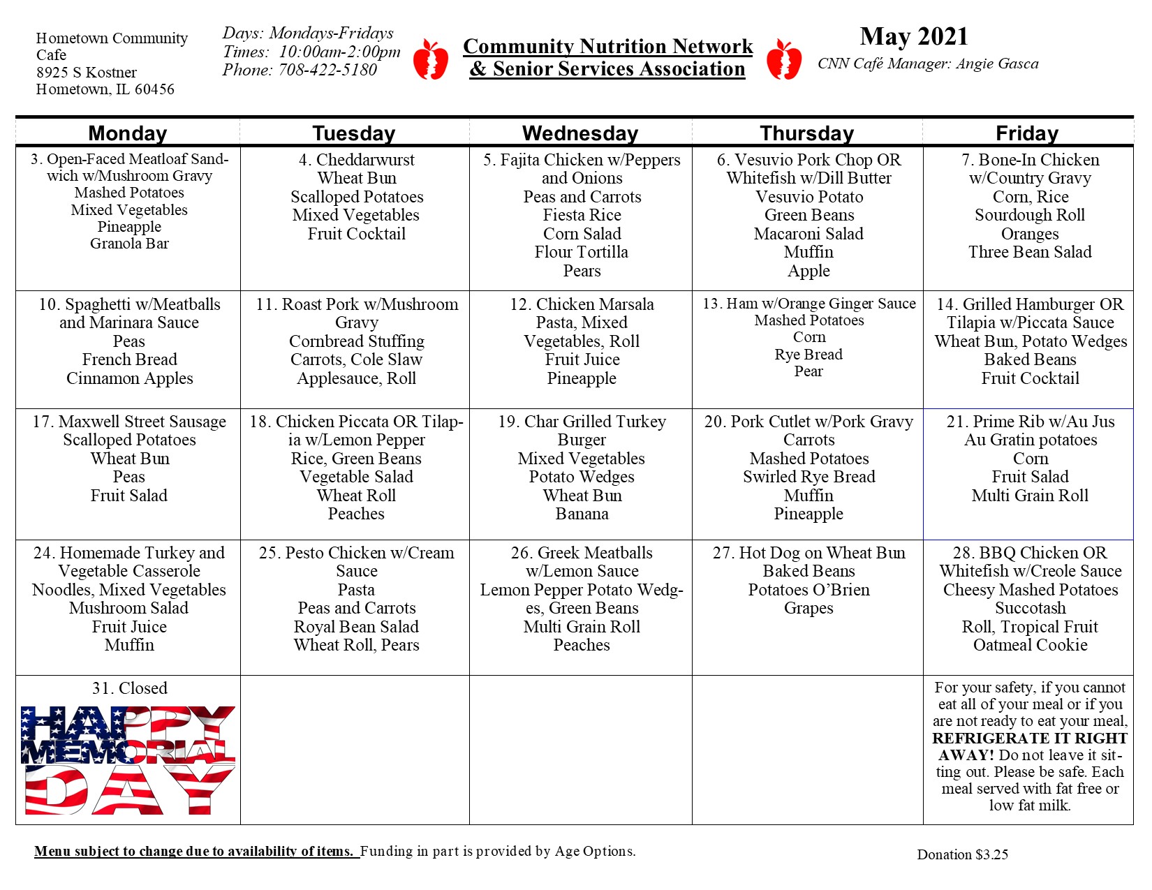 Worth Township | Community Nutrition Network & Senior Services Association